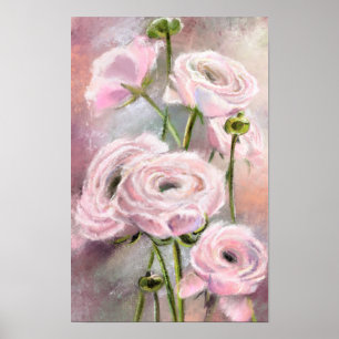 Poster Cartaz de Rosas Cor-de-Rosa