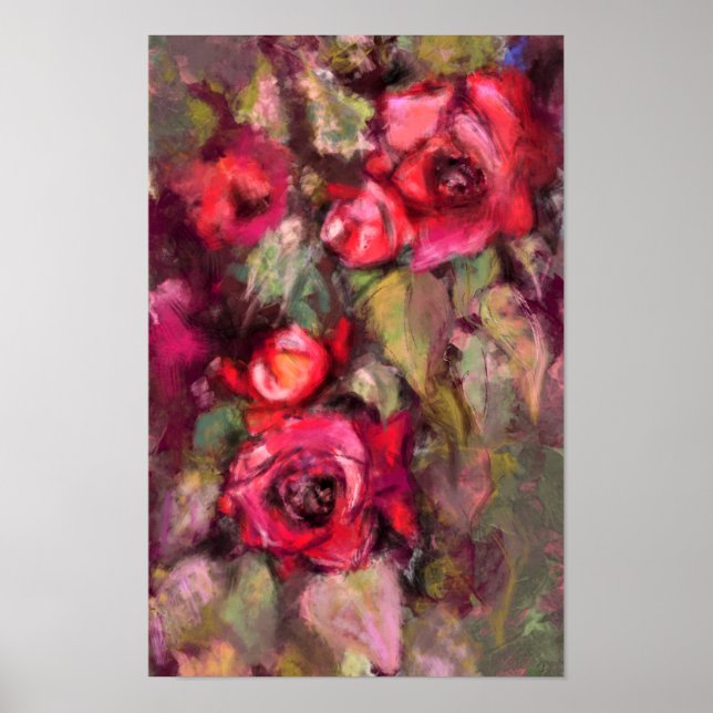 Poster Cartaz de Rosas Vermelhas (Frente)
