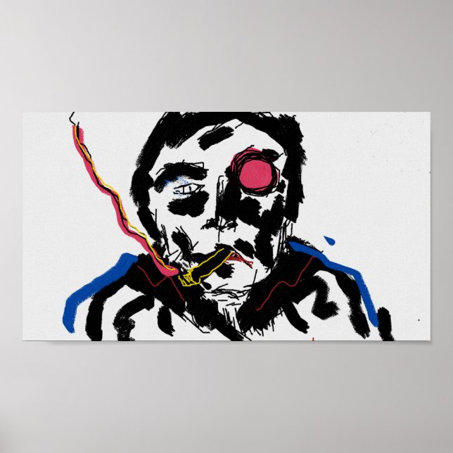 Póster Cartaz de rosto humano (Frente)