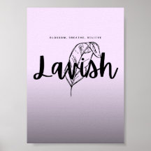 Cartaz de Roteiro Luxuoso Arte de Parede Lilás Min