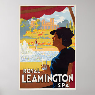 Poster Cartaz de Royal Leamington Spa Vintage Viagens Bri