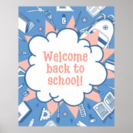 Poster Cartaz de Sala de Aula Bem-vindo de Volta à Escola