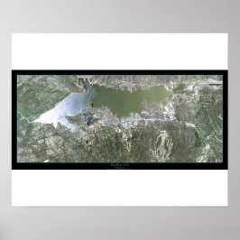 Poster Cartaz de satélite de Big Bear Lake, Califórnia