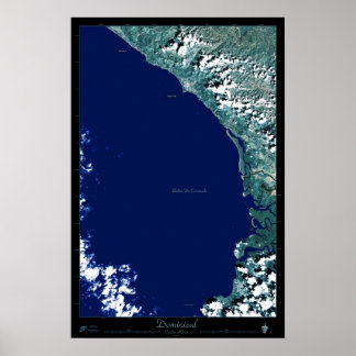 Poster cartaz de satélite de Dominical, Costa Rica