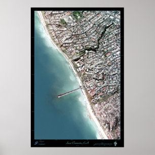 Poster cartaz de satélite de San Clemente, Califórnia