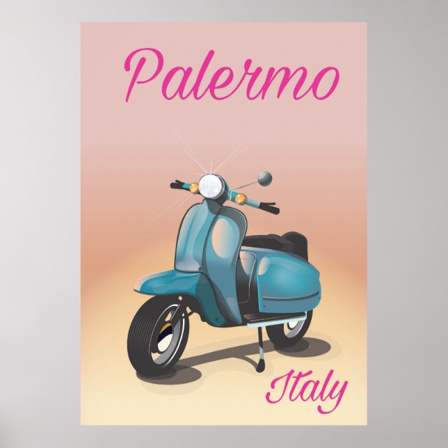 Póster Cartaz de scooter Palermo Itália (Frente)