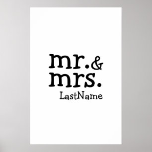 Poster Cartaz de Senhor e Senhora