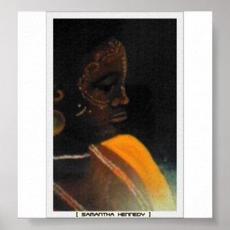 Póster cartaz de senhora africana