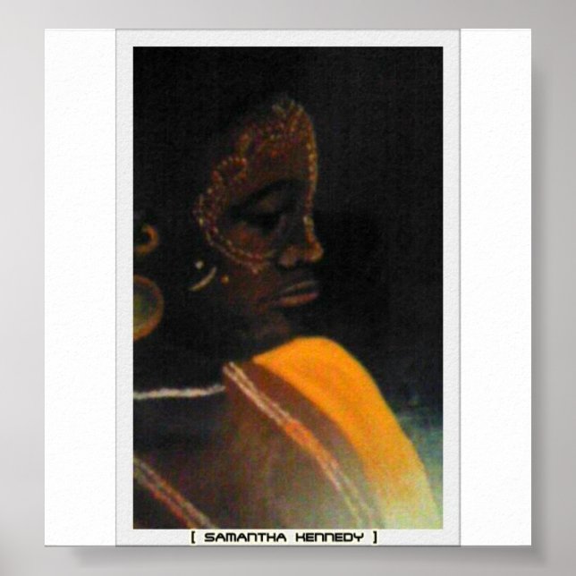 Póster cartaz de senhora africana (Frente)