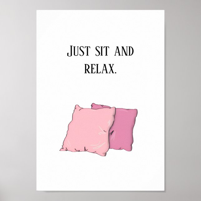 Poster Cartaz de sentar e relaxar (Frente)