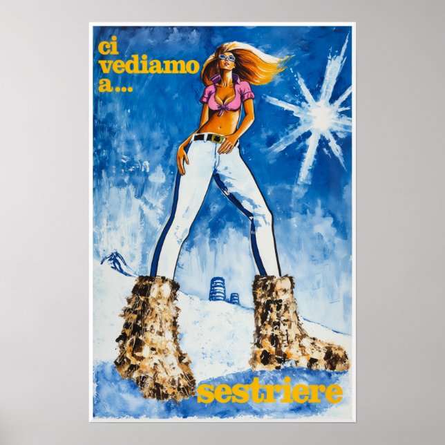 Poster Cartaz de Sestriere, Itália (Frente)
