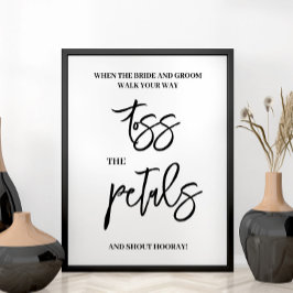 Poster Cartaz de sinal de casamento Pétalas