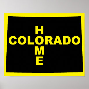 Póster Cartaz de Sinal de Colorado Casa Longe do Estado