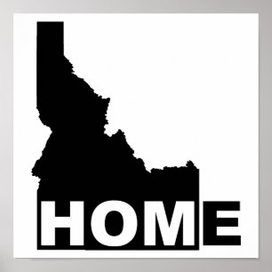 Póster Cartaz de Sinal de Idaho Longe do Estado de Origem