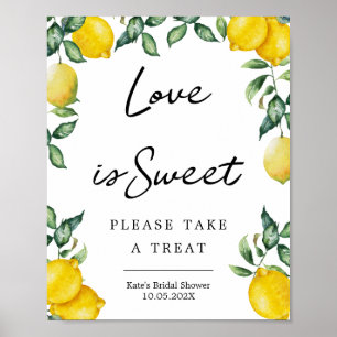 Poster Cartaz de sinal de limões doces do amor