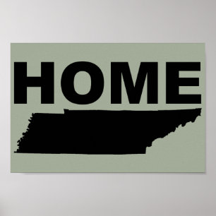Póster Cartaz de Sinal de Tennessee Longe de Casa