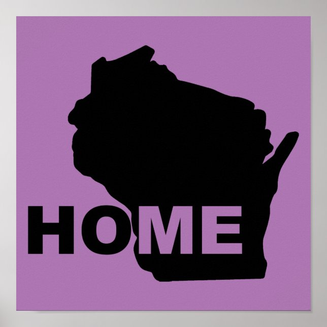 Póster Cartaz de Sinal de Wisconsin Longe de Casa (Frente)
