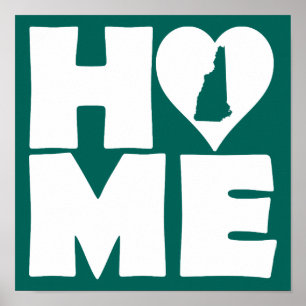 Póster Cartaz de Sinal do Estado de New Hampshire Casa Co