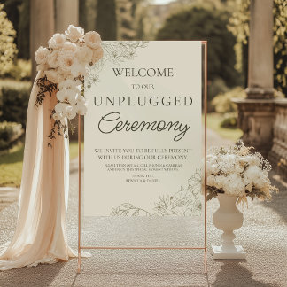 Poster Cartaz de Sinalização de Cerimônia de Casamento Bo