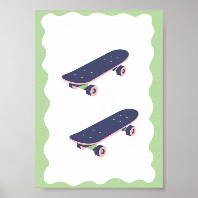 Poster Cartaz de Skate dos Rapazes Fixe (Frente)