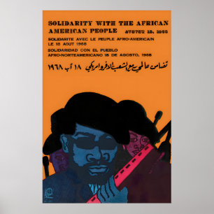 Poster Cartaz de Solidariedade da OSPAAAL de 1968 com o