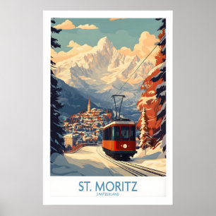 Poster Cartaz de St Moritz Suíça 1