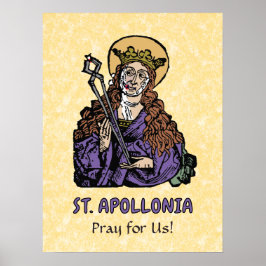 Poster Cartaz de Sta. Apolônia com Dente Extraído (Nuremb