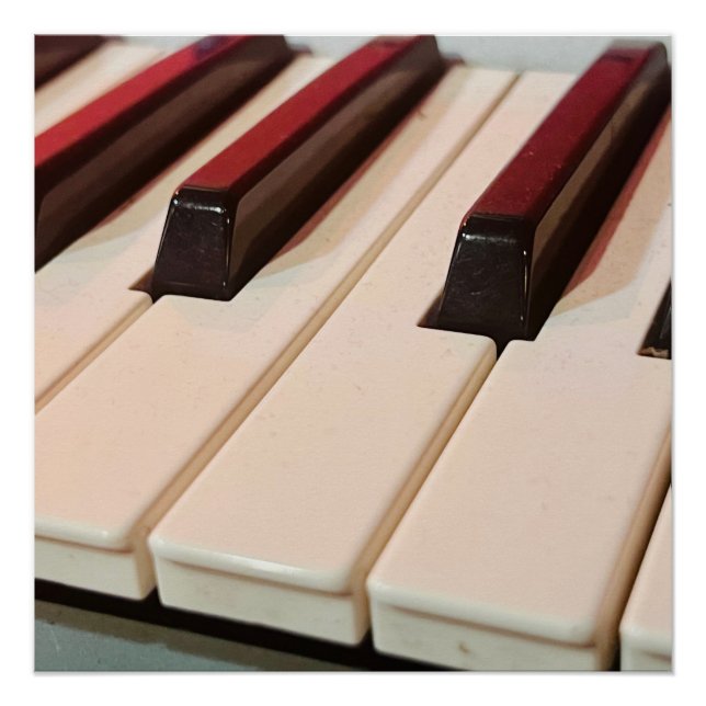 Póster Cartaz de Teclado de Piano (Frente)