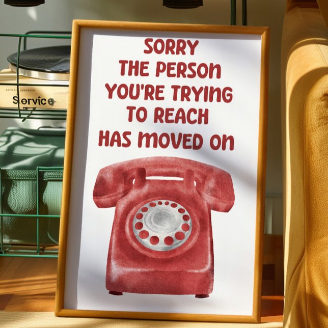 Poster Cartaz de telefone retrô engraçado com citação de  (Criador carregado)