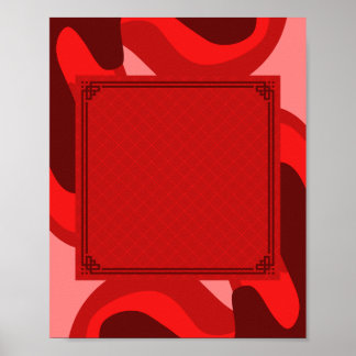 Poster Cartaz de Tema Vermelho para Eventos