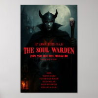 Cartaz de Terror Gótico Arte de Parede Guardião da