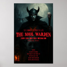 Poster Cartaz de Terror Gótico Arte de Parede Guardião da