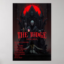 Cartaz de Terror Gótico O Juiz Fantasia Sombria Pa