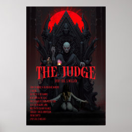 Poster Cartaz de Terror Gótico O Juiz Fantasia Sombria Pa