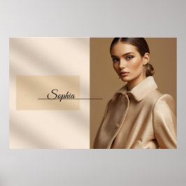 Poster Cartaz de tipografia minimalista Sophia Chic