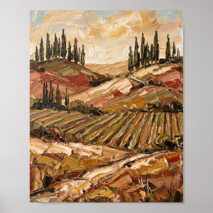 Poster Cartaz de Toscana Luxo Pintura a óleo Abstrata