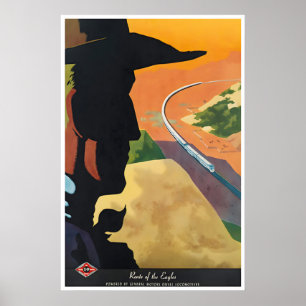 Poster Cartaz de Trem Locomotiva Bern Hill Railroad