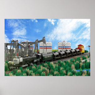 Poster Cartaz de um Modelo de Locomotiva Big Boy