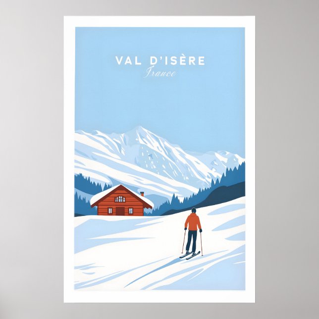 Poster Cartaz de Val-dIsère França 1 (Frente)