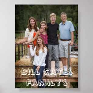 Poster Cartaz de Valor da Família de Bill Gates, Impressã