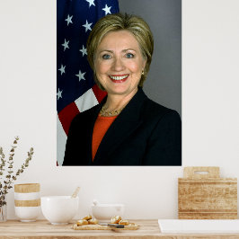 Poster Cartaz de valor de Hillary Clinton em papel
