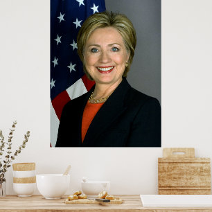 Poster Cartaz de valor de Hillary Clinton em papel