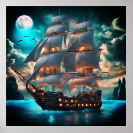 Poster Cartaz de Velho Navio à Vela