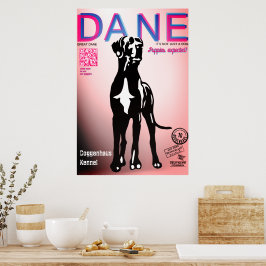 Poster Cartaz de Venda de Filhote Especial de Dogue Alemã