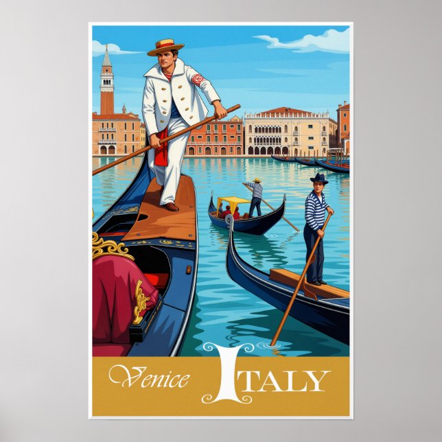 Poster cartaz de Veneza, Itália (Frente)