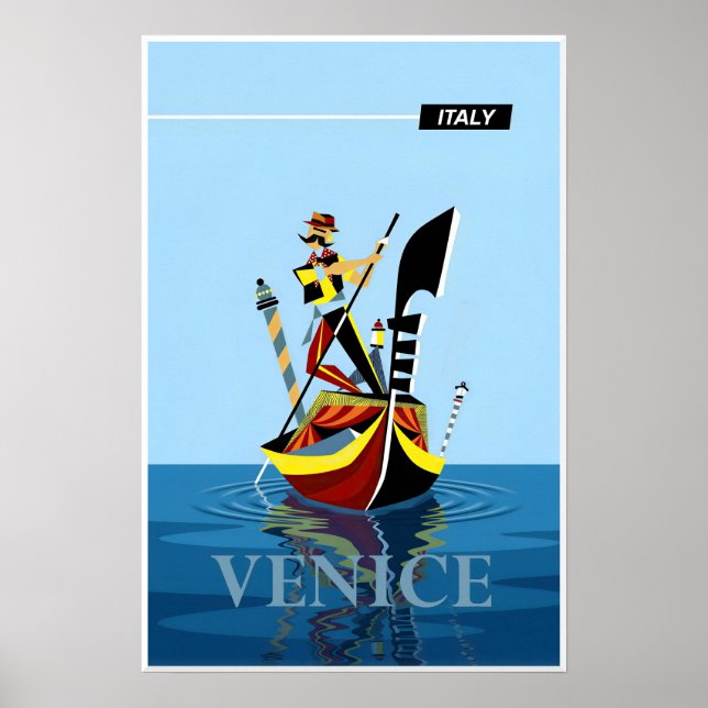Poster cartaz de Veneza, Itália (Frente)
