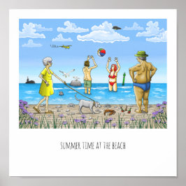 Poster Cartaz de Verão na Praia