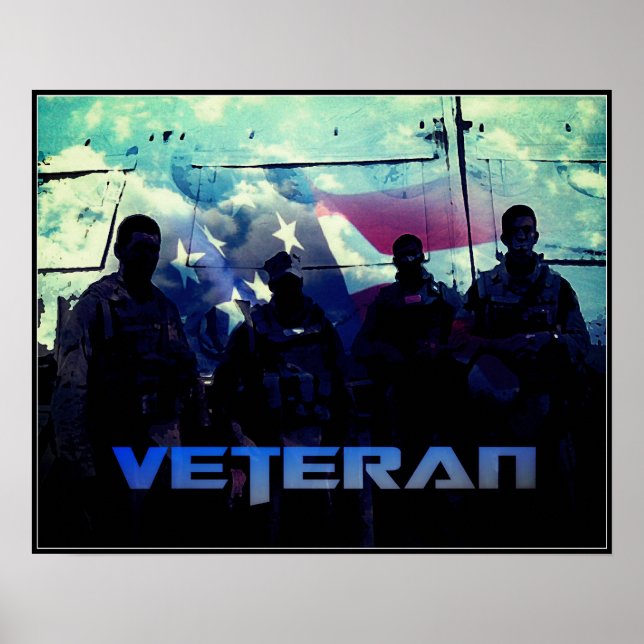 Poster Cartaz de Veterano Americano (Frente)