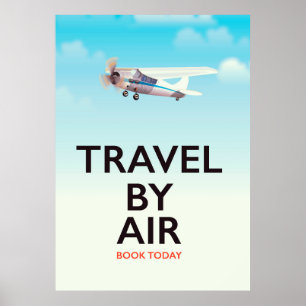 Póster Cartaz de viagem aérea