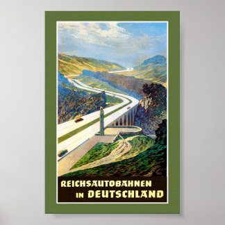 Poster Cartaz de Viagem Antigo da Alemanha Restaurado
